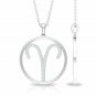 Aries Zodiac Necklace 14k Solid Gold Aries Sign necklace Zodiac Necklace Gift.