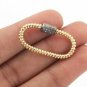 Pave Diamond Carabiner Oval Lock 925 Silver Screw Carabiner Lock Findings W56.