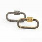 Pave Diamond Carabiner Oval Lock 925 Silver Screw Carabiner Lock Findings G8.