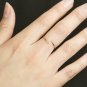 14k Solid Gold Dainty Twist Open Inset Stacking Statement Minimalist Ring Band.