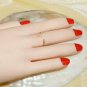 Gold Ring Open White Stone 14K Engagement Diamond Band Ladies Thin Ring Band
