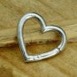 925 Silver Heart Lock Findings Clasp Silver Heart Lock Silver Jewelry Findings.