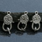 Pave Diamond Clasp Diamond Silver Findings Silver Lock Finding Jewelry Component