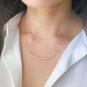 Dainty Minimalist Necklace Sterling Silver Modern Necklace Women Birthday Gift.