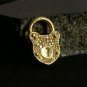 Pave Diamond Padlock Charm 925 Silver Diamond Jewelry Padlock Unisex Pendant.