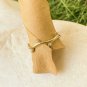 14k Solid Gold Tiny Diamond plain Vine Leaf Ring Handmade Dainty Wavy Ring NS8