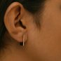 Sliced Plane Earring 18k Solid Gold Diamond Earrings Bridal Wedding Earring NS6.