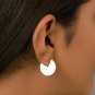 Sliced Disc Earring 14k Solid Gold Diamond Earring Wedding Bridal Earring NS78.