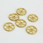 14k Solid Gold Diamond Single Line Rondelle Beads 4mm,6mm,8mm,10mm,12mm Spacer Y