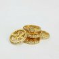 14k Solid Gold Diamond Single Line Rondelle Beads 4mm,6mm,8mm,10mm,12mm Spacer Y