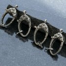 Pave Diamond Oval Shape Designer Lock Clasp Handmade Findings Jewelry Claw Clasp