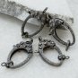 Pave Diamond Oval Shape Designer Lock Clasp Handmade Findings Jewelry Claw Clasp