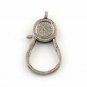 1Pc Antique Pave Diamond Lobster Lock Clasp Sterling Silver 38x21mm Diamond Lock