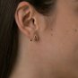 Diamond Chevron Huggies Studs 14k Solid Gold Bridal Wedding Huggies Diamond Stud