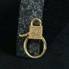 Diamond Silver Lock Clasp 925 Silver Pave Diamond Jewelry Double Sided Clasp N7.