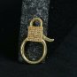 Diamond Silver Lock Clasp 925 Silver Pave Diamond Jewelry Double Sided Clasp N7.