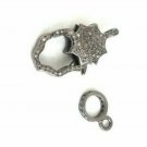 Pave Diamond Lobster Clasp 925 Silver Lobster Claw Clasp Findings Clasp Lock Y9.