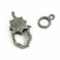 Pave Diamond Lobster Clasp 925 Silver Lobster Claw Clasp Findings Clasp Lock Y9.