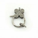 Pave Diamond Lobster Clasp 925 Silver Lobster Claw Clasp Findings Clasp Lock E9.