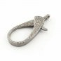 Pave Diamond Lobster Clasp 925 Silver Lobster Claw Clasp Findings Clasp Lock RT7