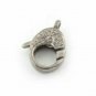 Pave Diamond Lobster Clasp 925 Silver Small Lobster Clasp Findings Jewelry Lock.
