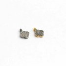 Pave Diamond Clover Charm Pendant 925 Silver Jewelry Charm Finding Supplies TU8.
