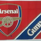 Arsenal Gunners Flag with header & brass Grommets - 3' x 5' - New Free Shipping