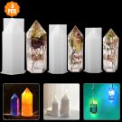 3PCS Large Crystal Tower Silicone Resin Molds Healing Stone Casting Craft Mould