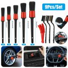 9pcs Car Detail Brush Wash Auto Detailing Cleaning Kit Engine Wheel Brushes Set