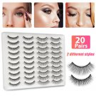 20 Pairs 3D Mink False Eyelashes Natural Thick Long Eye Lash Fake Lashes Makeup