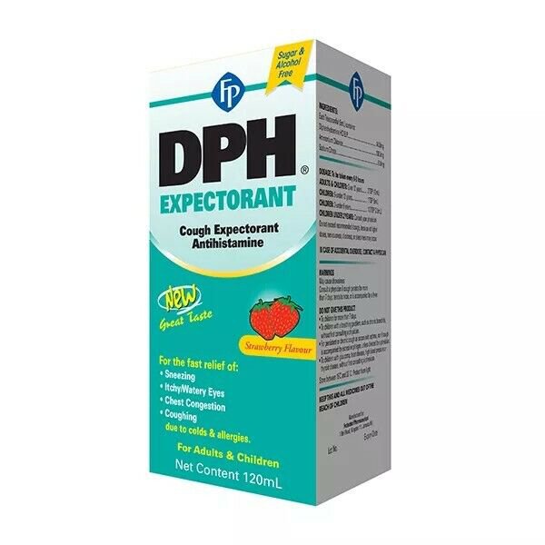 2 DPH Expectorant Cough Syrup Antihistamine