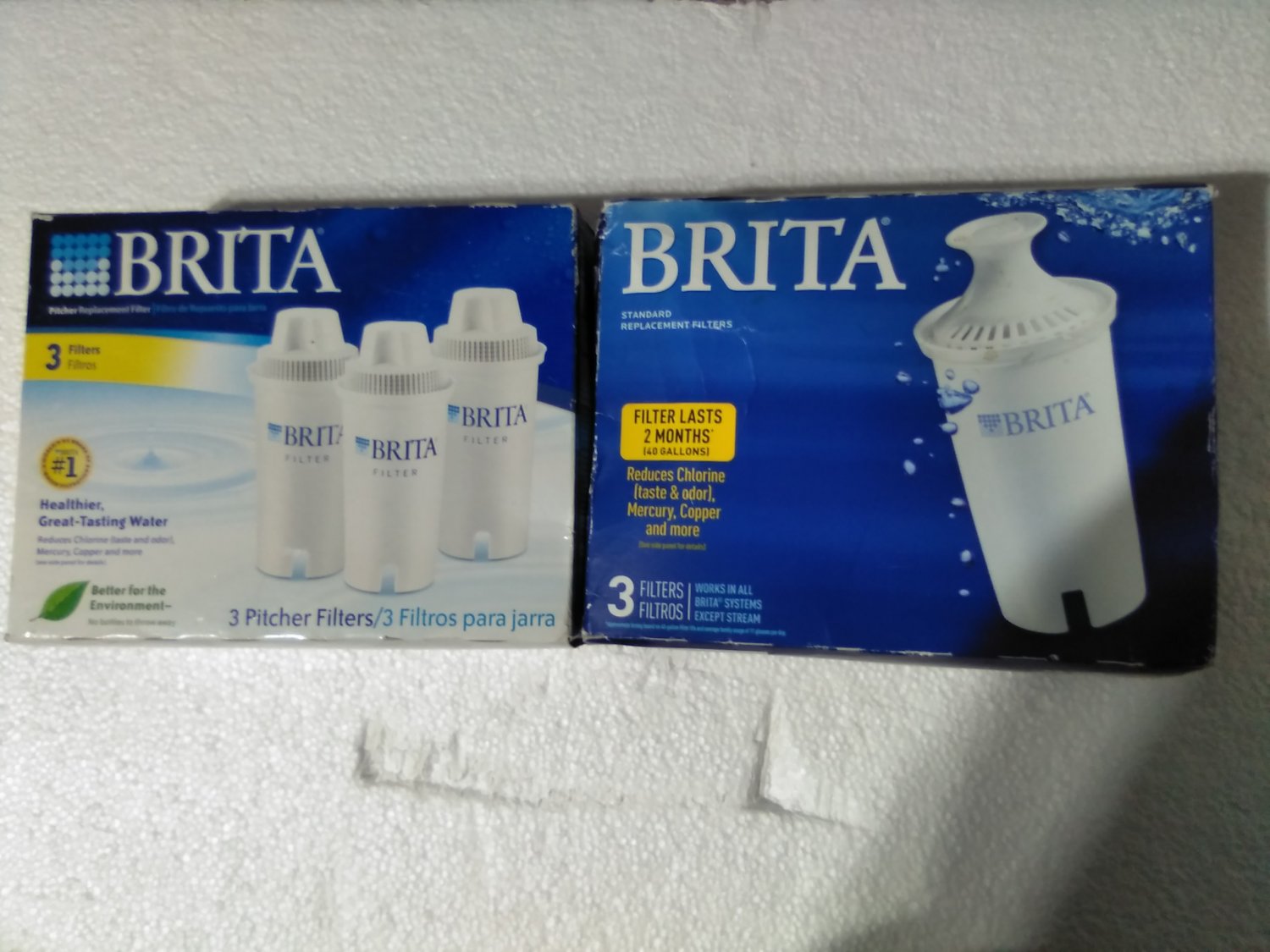 Brita Standard Replacement Filters for Pitchers and Dispensers, White [2x3 Count]