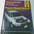 Toyota Corolla 1984-1992 Haynes 92035 repair manual pre-owned