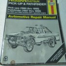 Nissan/Datsun Pick-up and Pathfinder 1980-1986, 1987-1995 Haynes repair  manual 72030 -