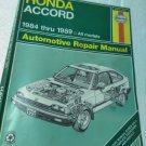 Honda Accord 1984-1989 All models Haynes 42011 repair manual Pre-owned