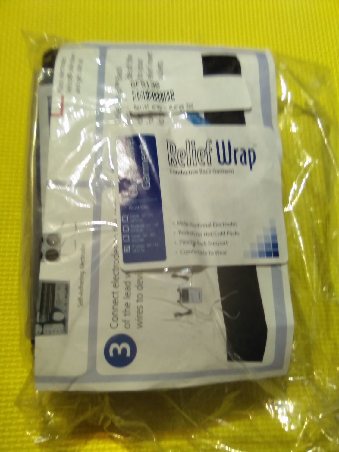 Relief Wrap GF5130 Conductive Back Garment Extra Large Black