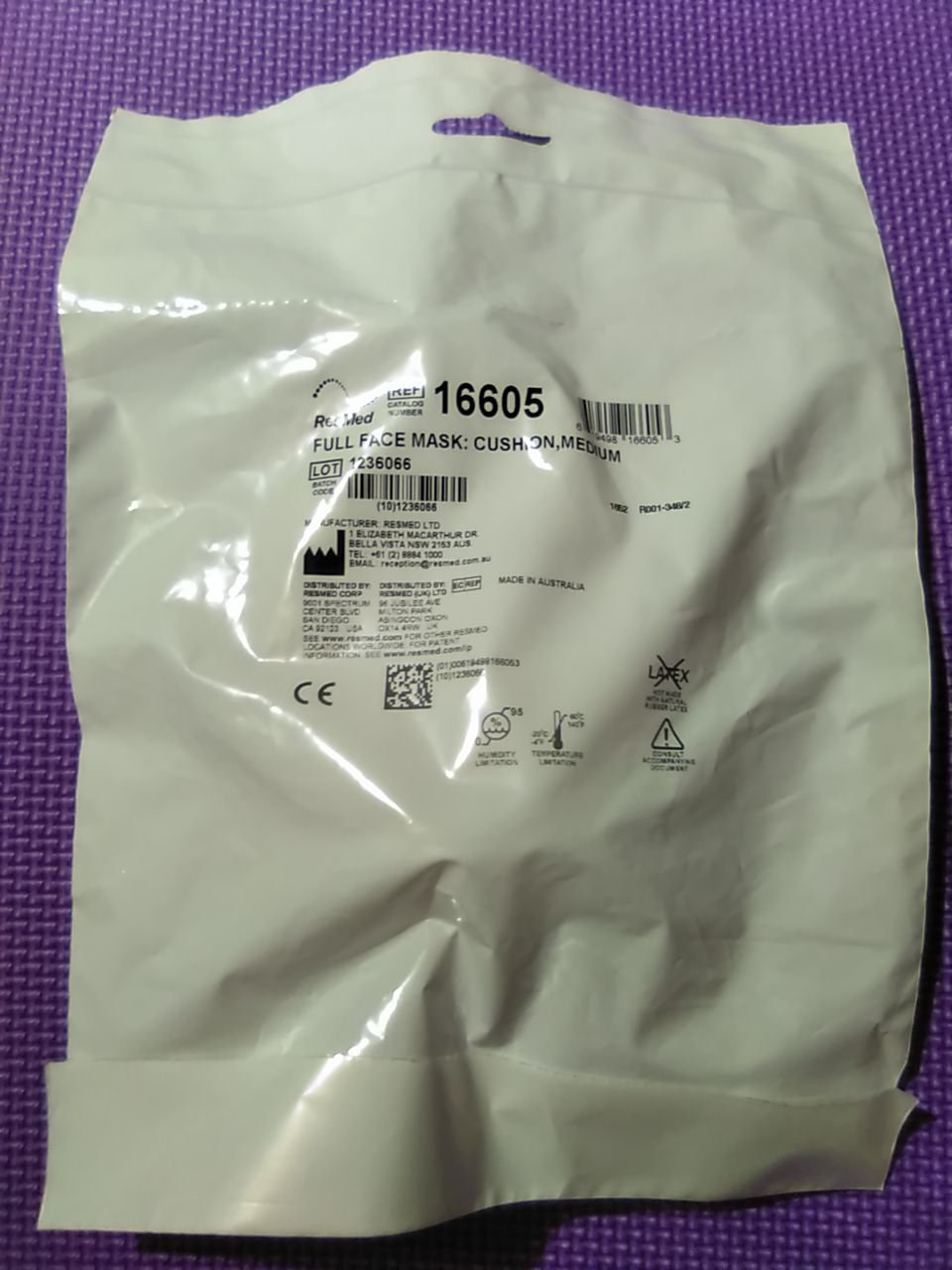 ResMed 16605 Medium Ultra Mirage Full Face Replacement Cushion - Sealed