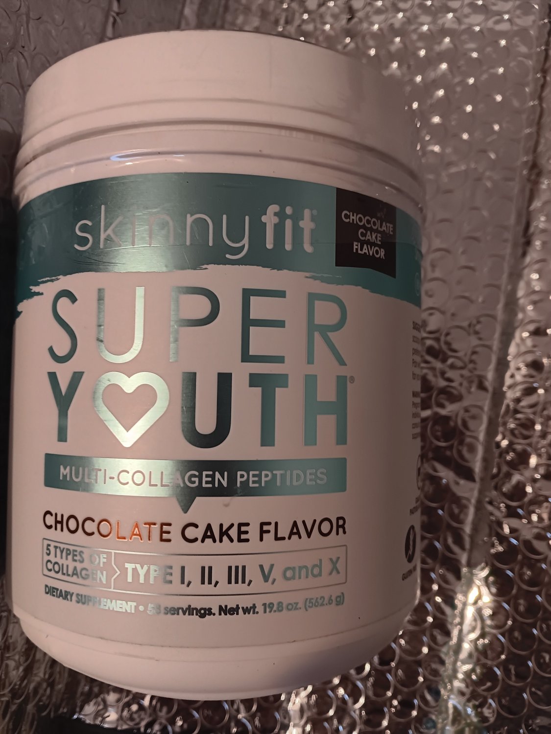 Skinny Fit Super Youth Multi-Collagen Peptides Chocolate CAKE  Flavor Skinny Fit 19.8 0Z