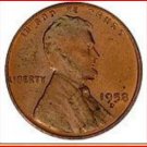 1958 wheat penny, circulated