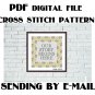 Our story begins here cross stitch PDF pattern romantic quote