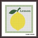 Yellow lemon ornament PDF pattern easy embroidery design
