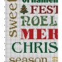 Merry Christmas tree Noel magic snowflake cross stitch pattern