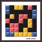 Block puzzle Pop Art cross stitch pattern easy embroidery design