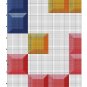 Block puzzle Pop Art cross stitch pattern easy embroidery design