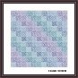 Blue gradient ornament easy cross stitch embroidery pattern
