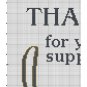 Thank you funny cross stitch easy embroidery pattern