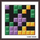 Tetris block puzzle easy cross stitch embroidery pattern