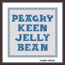 Peachy keen funny embroidery quote cross stitch ornament pattern