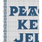 Peachy keen funny embroidery quote cross stitch ornament pattern