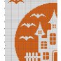 Orange Halloween cross stitch needlepoint pattern